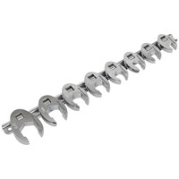 Sealey 8 Piece 3/8" Drive Crow Foot Spanner Set Imperial