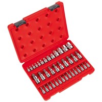 Sealey 38 Piece Combination Drive Torx / Security Torx Socket and Socket Bit Set