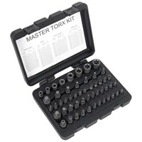 Sealey 52 Piece Torx Master 1/4", 3/8" and 1/2" Drive Socket Set