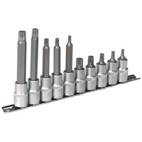Sealey 10 Piece 1/2" Drive Spline Socket Bit Set