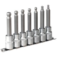 Sealey 7 Piece 1/2" Drive Ball End Long Hexagon Socket Bit Set Metric
