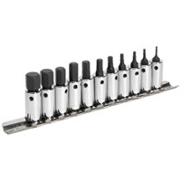 Sealey 11 Piece 1/4" Drive Hexagon Socket Bit Set Metric