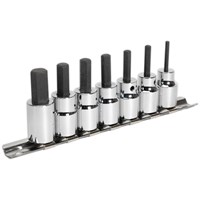 Sealey 7 Piece 3/8" Drive Hexagon Socket Bit Set Metric
