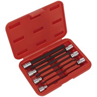 Sealey 7 Piece 3/8" Drive Ball End Hexagon Socket Bit Set Metric
