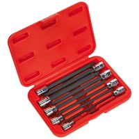 Sealey 9 Piece 3/8" Drive Long Reach Torx Socket Bit Set