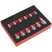 Sealey 12 Piece Combination Drive Stubby Torx Socket Bit Set