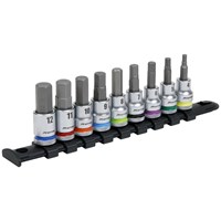 Sealey 3/8" Drive Colour Coded Hexagon Socket Bit Set