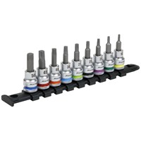 Sealey 9 Piece Colour Coded 3/8" Drive Torx Socket Bit Set