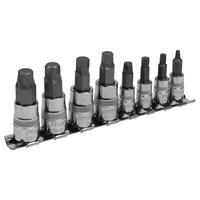Sealey 8 Piece 1/4" and 3/8" Drive Lock On Hexagon Socket Bit Set Metric