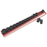 Sealey 17 Piece 1/2" Drive Hexagon Impact Socket Set Metric and Imperial