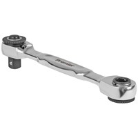 Sealey Premier Double Ended 1/4" Square and Hex Ratchet Handle 