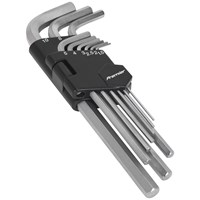 Sealey 9 Piece Long Hexagon Allen Key Set Metric