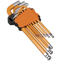 Sealey 9 Piece Long Ball End Hexagon Allen Key Set Imperial