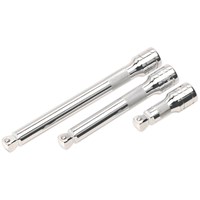 Sealey AK764 3 Piece 1/2" Drive Wobble / Rigid Extension Bar Set