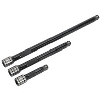 Sealey AK7691 3/8 Drive 3 Piece Wobble Rigid Extension Bar Adaptor and Universal Joint Set