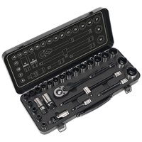 Sealey 28 Piece 1/2" Drive Hexagon Wall Socket Set