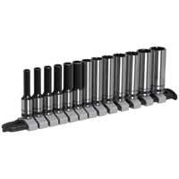 Sealey Black Series 13 Piece 1/4" Drive Deep Hexagon Socket Set