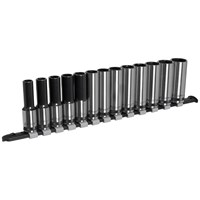 Sealey Black Series 13 Piece 1/2" Drive Deep Hexagon Socket Set