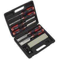 Sealey 8 Piece Hammer Thru Wood Chisel Set