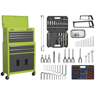 Sealey American Pro 6 Drawer Roller Cabinet and Tool Chest + 170 Piece Tool Kit