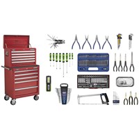Sealey Superline Pro 10 Drawer Roller Cabinet and Tool Chest + 147 Piece Tool Kit