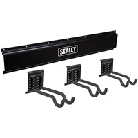 Sealey APH Wall Mount Storage Rail and Sports Equipment Hooks Kit