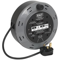 Sealey 2 Socket Cable Reel Cassette 240v