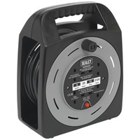 Sealey 3 Socket Cable Extension Reel Box 240v