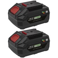Sealey BK04 20v Cordless SV20V Li-ion Battery 4ah Pack of 2