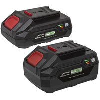 Sealey BK24 20v Cordless SV20V Li-ion Battery 2ah and 4ah Pack of 2