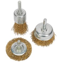 Sealey 3 Piece Brassed Wire Brush Set