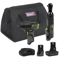 Sealey 10.8v Cordless 3/8" Drive Impact and Ratchet Wrench Kit