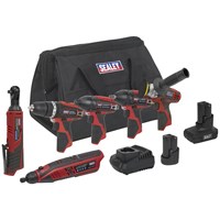 Sealey CP1200 12v Cordless 6 Piece Power Tool Kit
