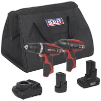 Sealey CP1200 12v Cordless 2 Piece Power Tool Kit