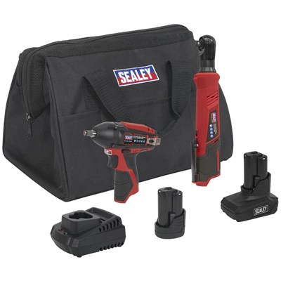 Sealey CP1200 12v Cordless 2 Piece Power Tool Kit