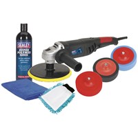 Sealey CPK03 Polisher 180mm and Pro Polishing Accesory Kit
