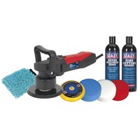 Sealey DAS149 Polisher 150mm and Pro Polishing Accessory Kit