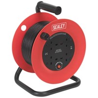 Sealey 4 Socket Heavy Duty Cable Reel 240v