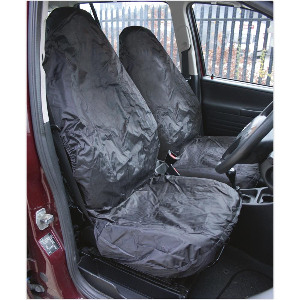 Sealey 2 Piece Heavy Duty Front Car Seat Cover Set