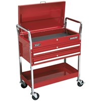 Sealey Heavy Duty 2 Shelf Workshop Trolley with Lockable Top