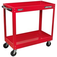 Sealey Heavy Duty 2 Shelf Trolley with Lockable Top