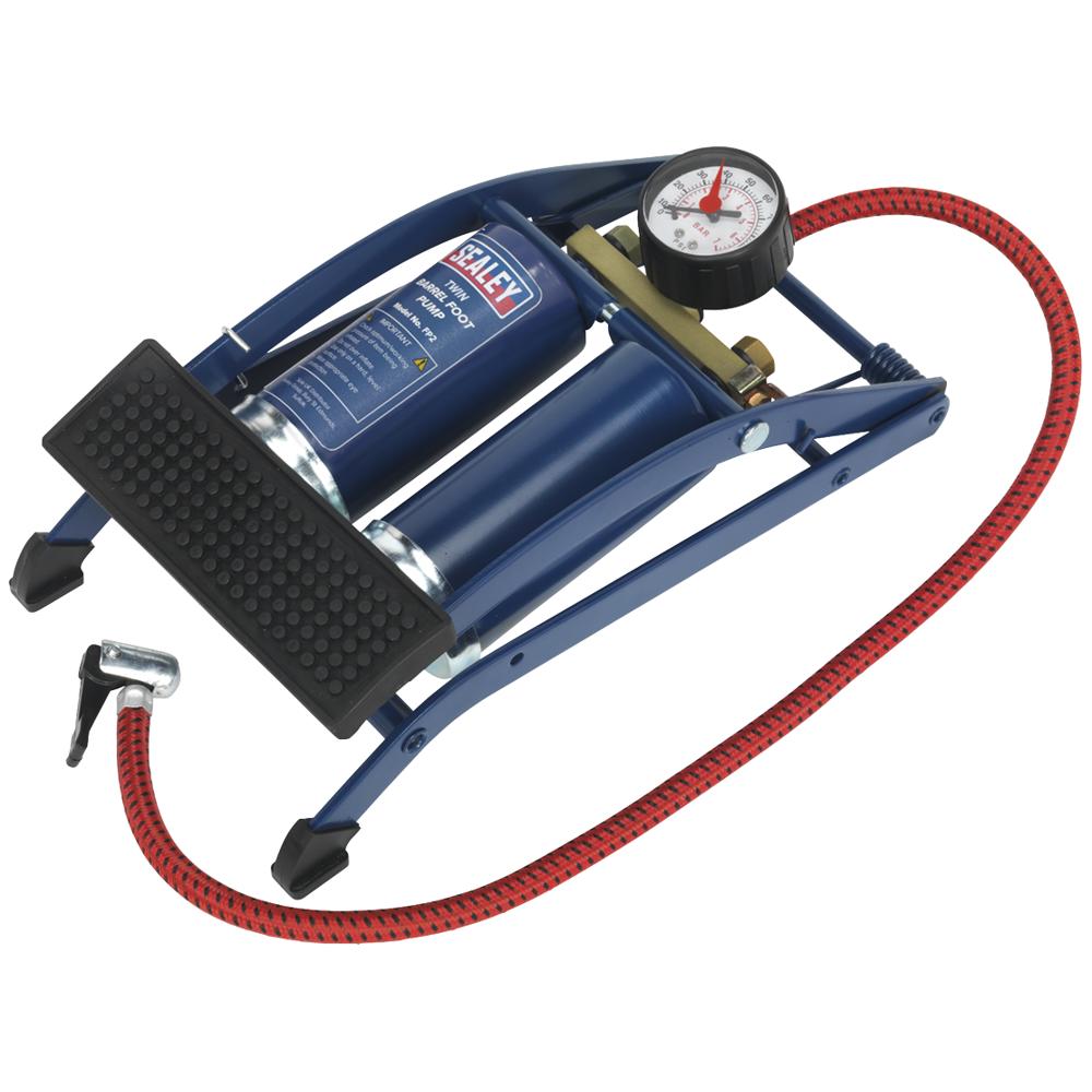 Image of Sealey Double Cylinder Foot Pump FP2