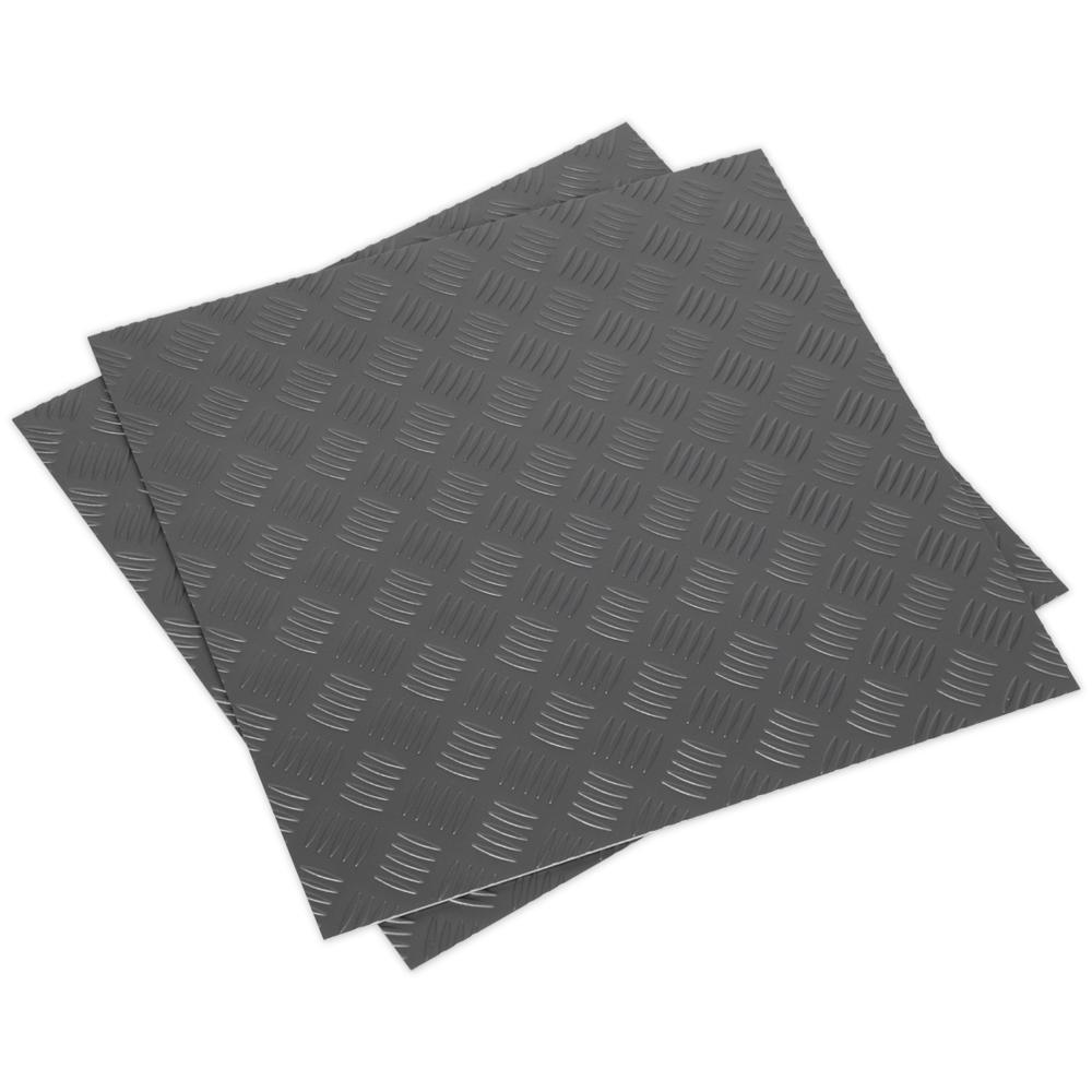 Sealey Treadplate Vinyl Floor Tile Peel and Stick Backing
