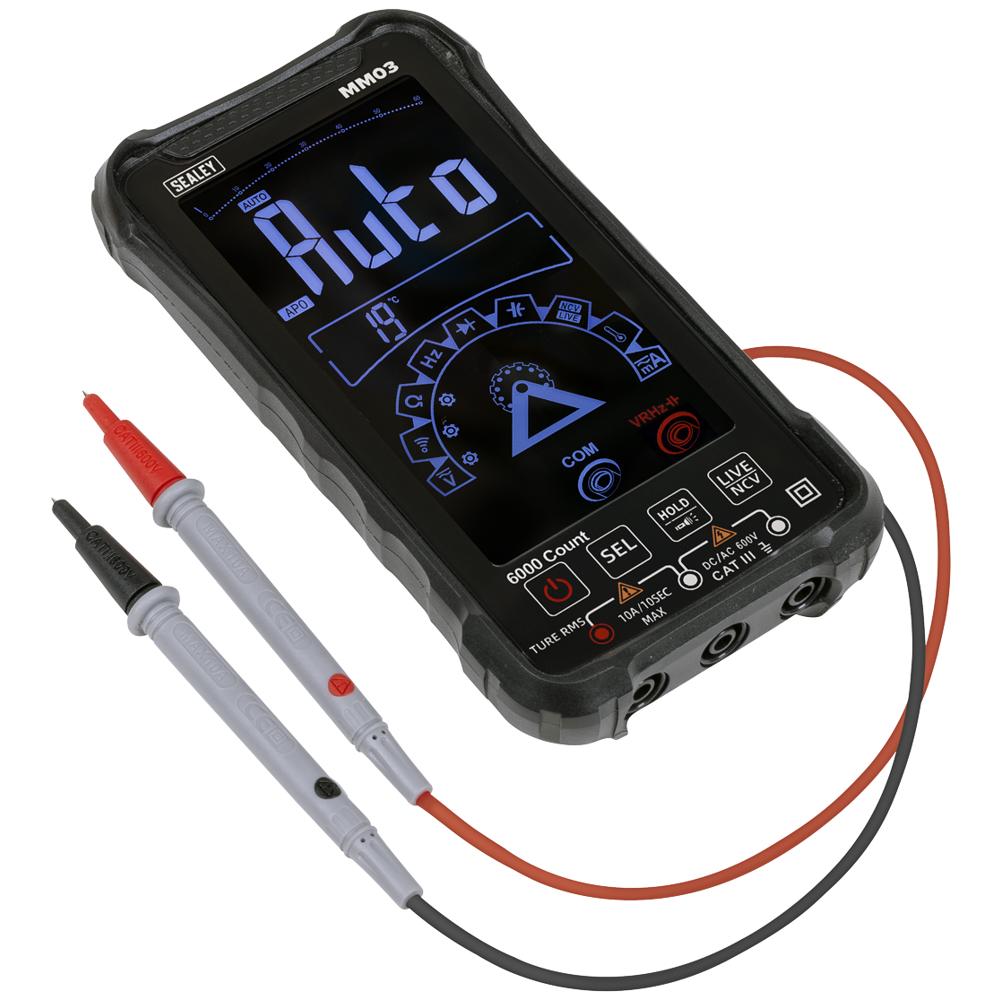 Mm03 Sticker Sealey MM03 Rechargeable Touchscreen Digital Multimeter | Multimeters