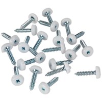 Sealey White Plastic Enclosed Head Number Plate Screws