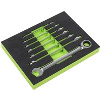 Siegen 7 Piece Ratchet Combination Spanner Set Metric
