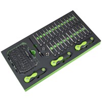 Siegen 170 Piece Folding Keys and Screwdriver Bit set in Module Tray