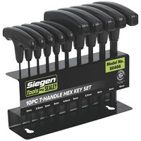 Siegen 10 Piece T Handle Hexagon Allen Key Set Metric