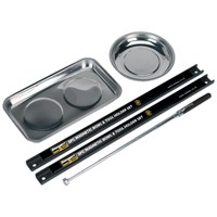 Siegen 5 Piece Magnetic Tray, Rail and Pick Up Tool Set
