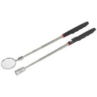 Siegen 2 Piece Telescopic Magnetic LED Pick Up Tool and Inspection Mirror Set